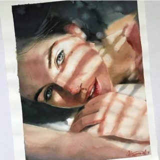 pray eyes girl illustration