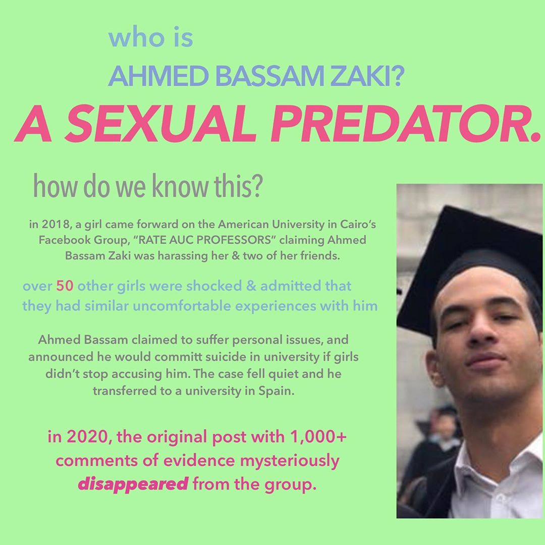 Ahmed Bassem Zaki Sexual Predator